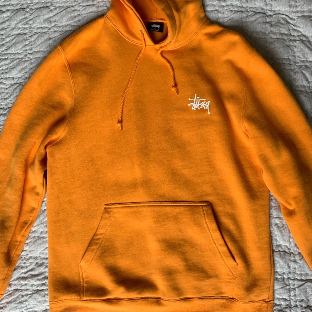 Stussy Hoodie orange size medium
